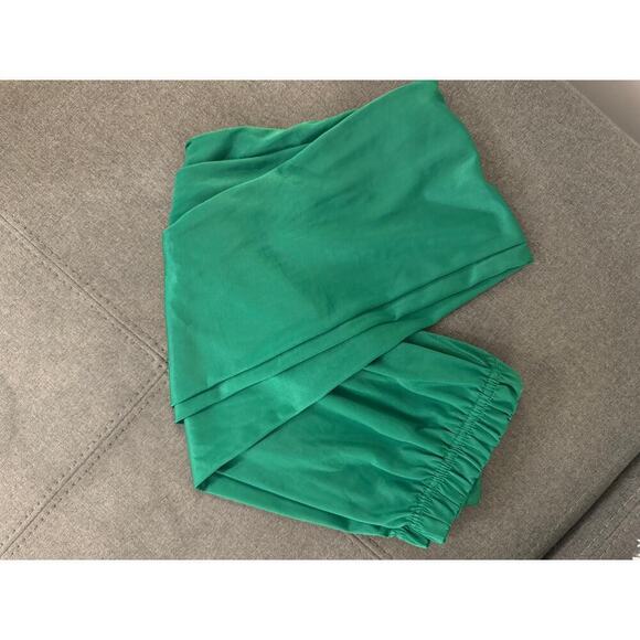 Kurta Churidar 2 Piece Sleeveless Set Size Medium Beige/Green Indian Clothes - Picture 6 of 6